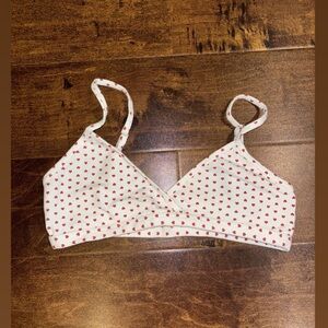 Brandy Melville Bralette with Red Heart Pattern